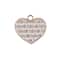 John Bead Sweet & Petite White Heart with Words Charms, 10ct.